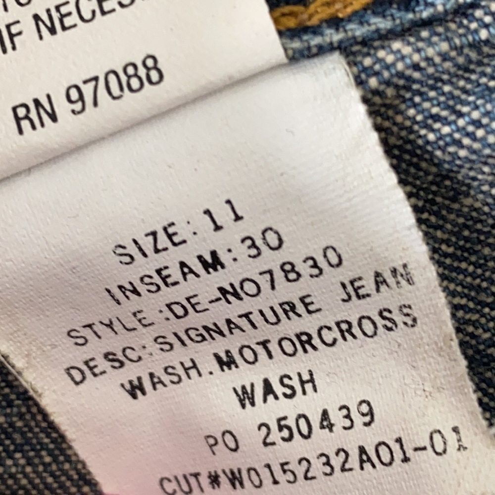 Delias signature Jean in motorcross wash size juniors 11 - Picture 6 of 10